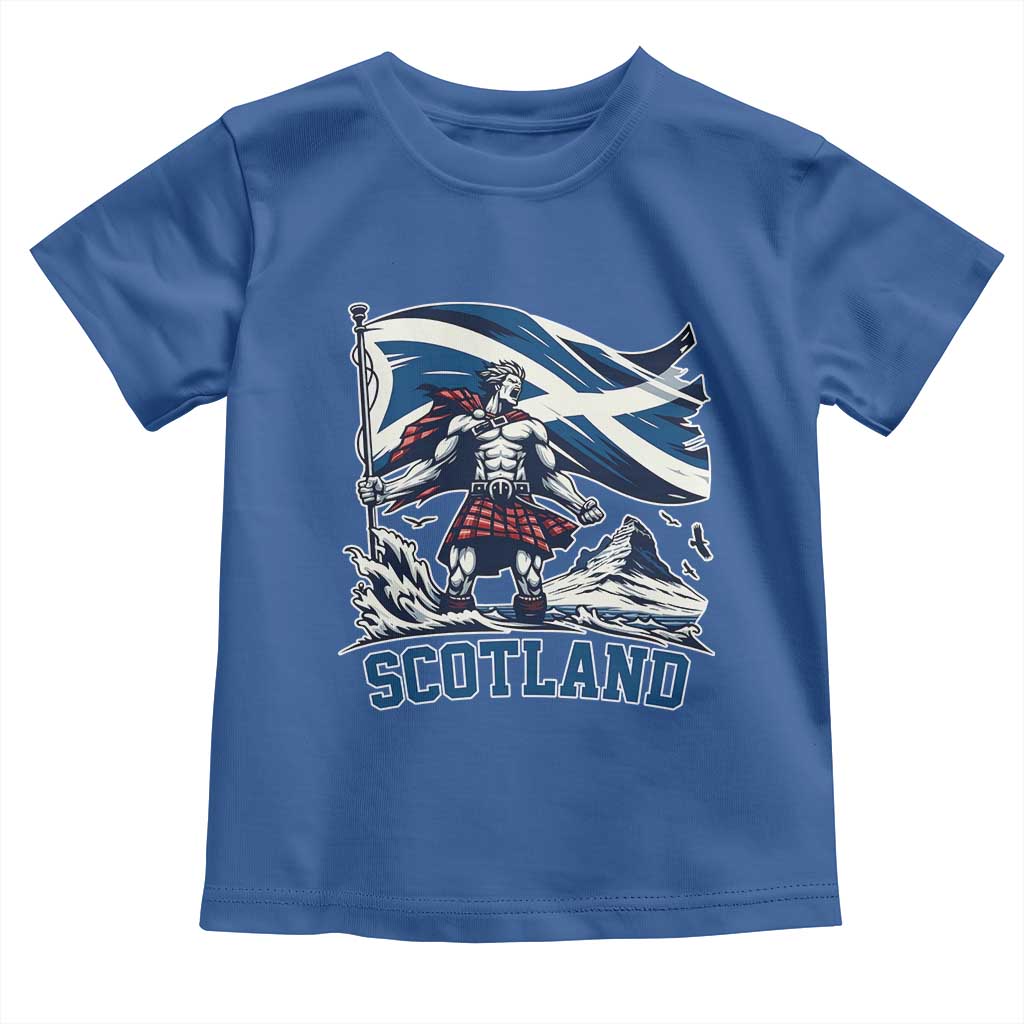 Scottish Warrior Toddler T Shirt Brave Highland Hero Scotland Flag - Wonder Print Shop