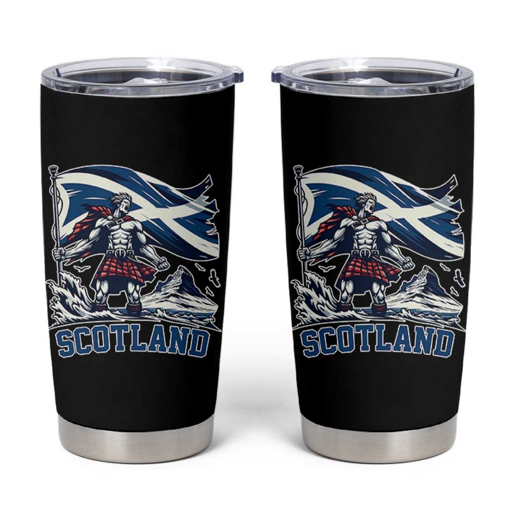 Scottish Warrior Tumbler Cup Brave Highland Hero Scotland Flag - Wonder Print Shop