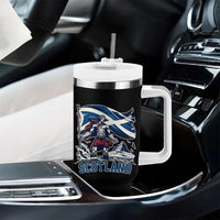 Scottish Warrior Tumbler With Handle Brave Highland Hero Scotland Flag - Wonder Print Shop