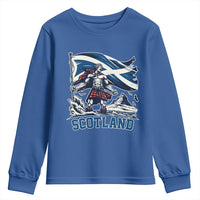 Scottish Warrior Youth Sweatshirt Brave Highland Hero Scotland Flag - Wonder Print Shop