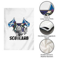 Roaring Scottish Lion Crest Garden Flag Thistle Scotland Flag Emblem for Brave Highlanders - Wonder Print Shop