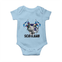 Roaring Scottish Lion Crest Baby Onesie Thistle Scotland Flag Emblem for Brave Highlanders - Wonder Print Shop