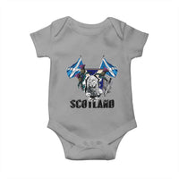 Roaring Scottish Lion Crest Baby Onesie Thistle Scotland Flag Emblem for Brave Highlanders - Wonder Print Shop