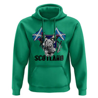 Roaring Scottish Lion Crest Hoodie Thistle Scotland Flag Emblem for Brave Highlanders - Wonder Print Shop