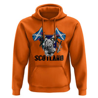 Roaring Scottish Lion Crest Hoodie Thistle Scotland Flag Emblem for Brave Highlanders - Wonder Print Shop