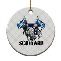 Roaring Scottish Lion Crest Ceramic Ornament Thistle Scotland Flag Emblem for Brave Highlanders - Wonder Print Shop