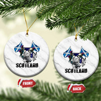 Roaring Scottish Lion Crest Ceramic Ornament Thistle Scotland Flag Emblem for Brave Highlanders - Wonder Print Shop