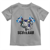 Roaring Scottish Lion Crest Toddler T Shirt Thistle Scotland Flag Emblem for Brave Highlanders - Wonder Print Shop