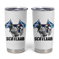 Roaring Scottish Lion Crest Tumbler Cup Thistle Scotland Flag Emblem for Brave Highlanders - Wonder Print Shop