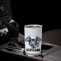 Roaring Scottish Lion Crest Tumbler Cup Thistle Scotland Flag Emblem for Brave Highlanders - Wonder Print Shop