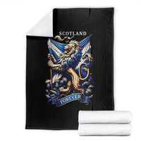 Scotland Forever Majestic Lion Rampant Holding Saltire Flag With Thistles Graphic Throw Blanket