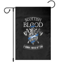 Scottish Blood Running Through My Veins Garden Flag Viking Axe and Sword Heritage - Wonder Print Shop