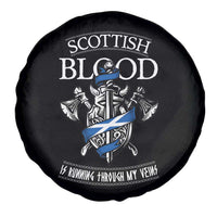 Scottish Blood Running Through My Veins Spare Tire Cover Viking Axe and Sword Heritage - Wonder Print Shop