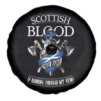 Scottish Blood Running Through My Veins Spare Tire Cover Viking Axe and Sword Heritage - Wonder Print Shop