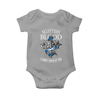 Scottish Blood Running Through My Veins Baby Onesie Viking Axe and Sword Heritage - Wonder Print Shop