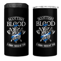 Scottish Blood Running Through My Veins 4 in 1 Can Cooler Tumbler Viking Axe and Sword Heritage - Wonder Print Shop