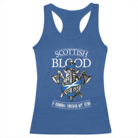 Scottish Blood Running Through My Veins Racerback Tank Top Viking Axe and Sword Heritage - Wonder Print Shop