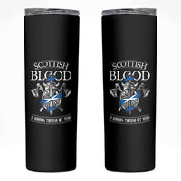 Scottish Blood Running Through My Veins Skinny Tumbler Viking Axe and Sword Heritage - Wonder Print Shop