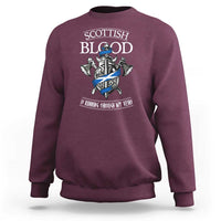 Scottish Blood Running Through My Veins Sweatshirt Viking Axe and Sword Heritage - Wonder Print Shop