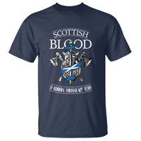 Scottish Blood Running Through My Veins T Shirt Viking Axe and Sword Heritage - Wonder Print Shop