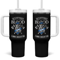 Scottish Blood Running Through My Veins Tumbler With Handle Viking Axe and Sword Heritage - Wonder Print Shop