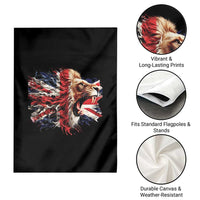 Roaring British Lion Flag Garden Flag Union Jack UK Pride - Wonder Print Shop