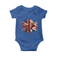 Roaring British Lion Flag Baby Onesie Union Jack UK Pride - Wonder Print Shop