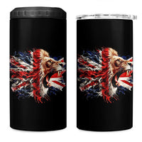 Roaring British Lion Flag 4 in 1 Can Cooler Tumbler Union Jack UK Pride - Wonder Print Shop