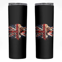 Roaring British Lion Flag Skinny Tumbler Union Jack UK Pride - Wonder Print Shop