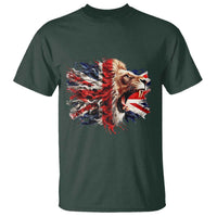 Roaring British Lion Flag T Shirt Union Jack UK Pride - Wonder Print Shop