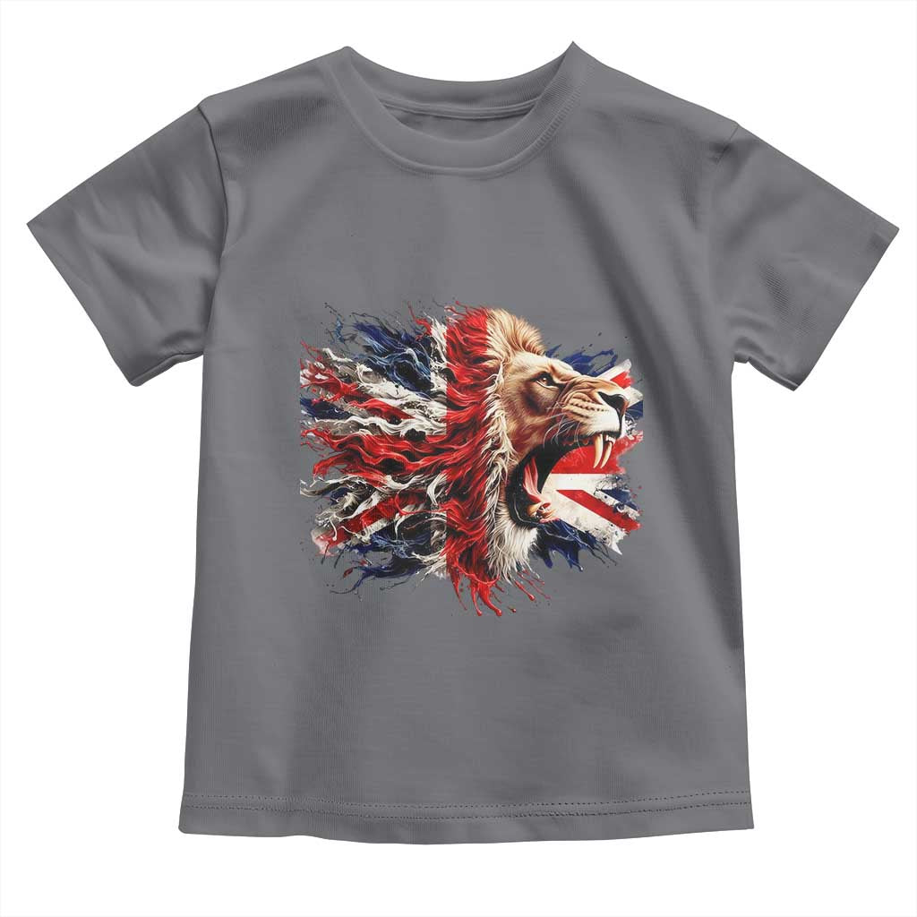 Roaring British Lion Flag Toddler T Shirt Union Jack UK Pride - Wonder Print Shop