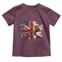 Roaring British Lion Flag Toddler T Shirt Union Jack UK Pride - Wonder Print Shop