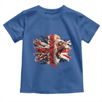 Roaring British Lion Flag Toddler T Shirt Union Jack UK Pride - Wonder Print Shop