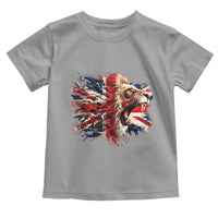 Roaring British Lion Flag Toddler T Shirt Union Jack UK Pride - Wonder Print Shop