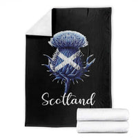 Scotland Thistle Floral Emblem Saltire Flag Throw Blanket Patriotic Scottish Heritage