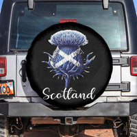 Scotland Thistle Floral Emblem Saltire Flag Spare Tire Cover Patriotic Scottish Heritage