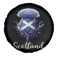 Scotland Thistle Floral Emblem Saltire Flag Spare Tire Cover Patriotic Scottish Heritage