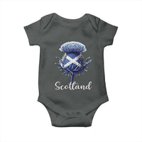 Scotland Thistle Floral Emblem Saltire Flag Baby Onesie Patriotic Scottish Heritage