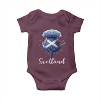 Scotland Thistle Floral Emblem Saltire Flag Baby Onesie Patriotic Scottish Heritage