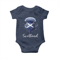 Scotland Thistle Floral Emblem Saltire Flag Baby Onesie Patriotic Scottish Heritage