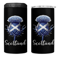 Scotland Thistle Floral Emblem Saltire Flag 4 in 1 Can Cooler Tumbler Patriotic Scottish Heritage