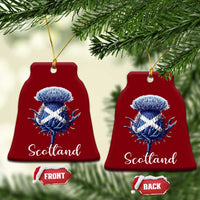 Scotland Thistle Floral Emblem Saltire Flag Ceramic Ornament Patriotic Scottish Heritage