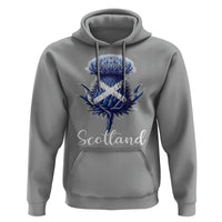 Scotland Thistle Floral Emblem Saltire Flag Hoodie Patriotic Scottish Heritage