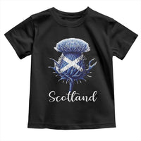 Scotland Thistle Floral Emblem Saltire Flag Toddler T Shirt Patriotic Scottish Heritage