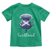 Scotland Thistle Floral Emblem Saltire Flag Toddler T Shirt Patriotic Scottish Heritage