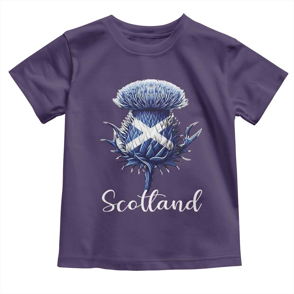 Scotland Thistle Floral Emblem Saltire Flag Toddler T Shirt Patriotic Scottish Heritage