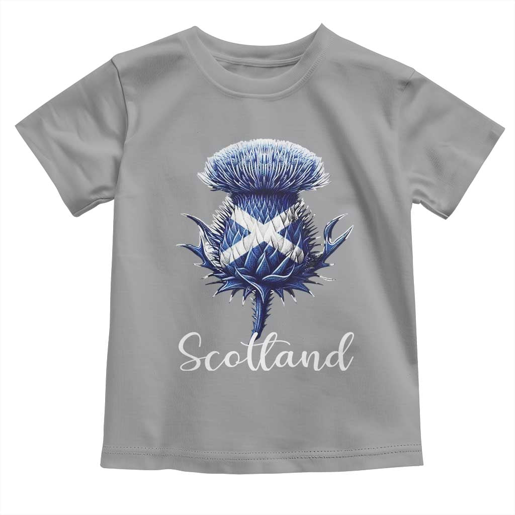 Scotland Thistle Floral Emblem Saltire Flag Toddler T Shirt Patriotic Scottish Heritage