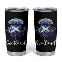 Scotland Thistle Floral Emblem Saltire Flag Tumbler Cup Patriotic Scottish Heritage