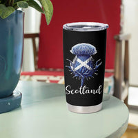 Scotland Thistle Floral Emblem Saltire Flag Tumbler Cup Patriotic Scottish Heritage
