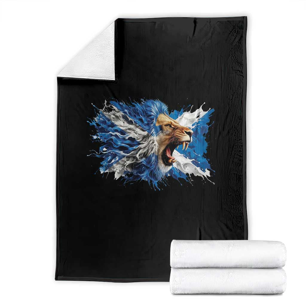 Roaring Scottish Lion Throw Blanket Braveheart Scotland Flag Pride - Wonder Print Shop